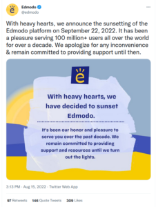 Edmodo announcing they are going out of business